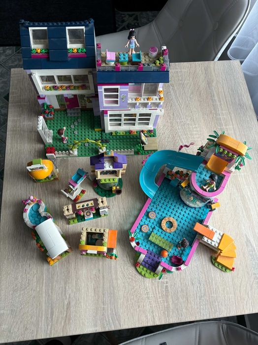 Lego Friends 41095 Dom  plus Lego 41313 Basen