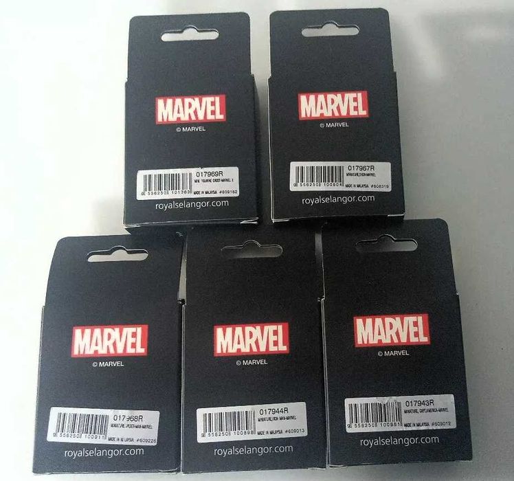 5 Royal Selangor Mini Figures from Marvel Novas/Seladas