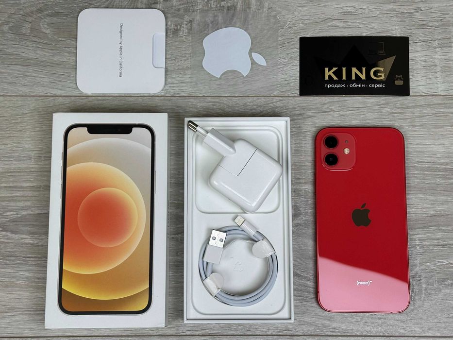 Apple iPhone 12 - 128GB - RED Neverlock 100% АКУМУЛЯТОР №511