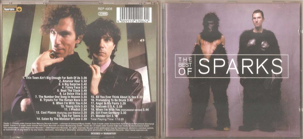 Sparks - The Best of Sparks - CD 2000 r. Repertoire Records.Germany NM