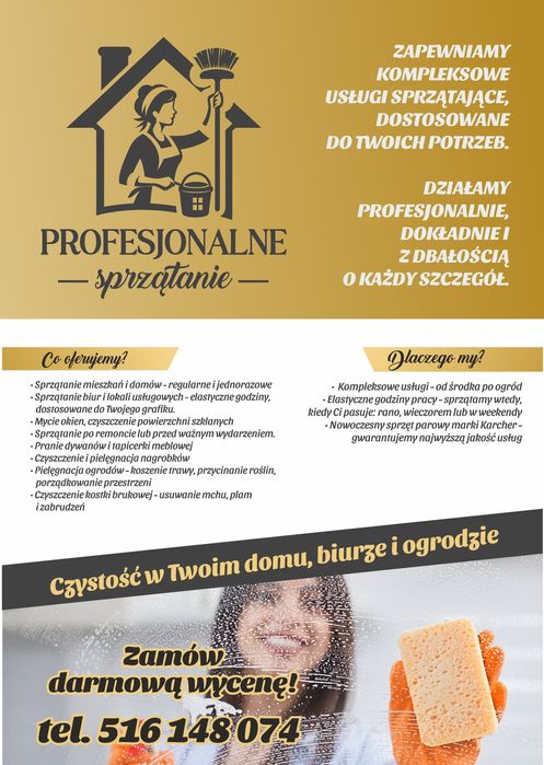 Firma sprzątająca! Profesjonalne sprzątanie!
