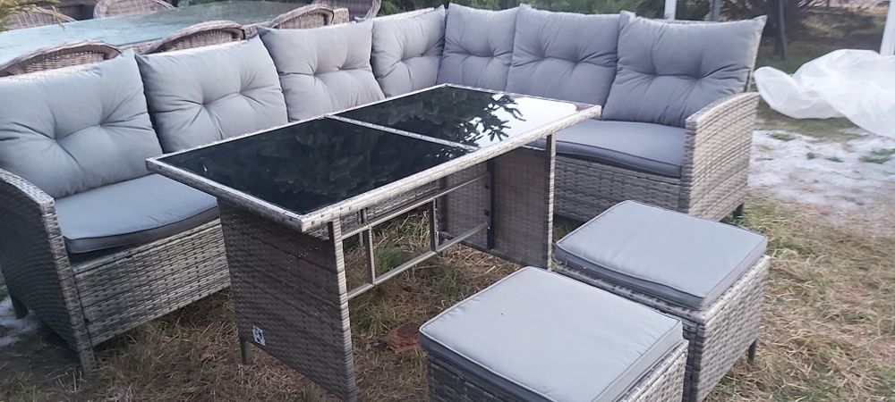 Zestaw ogrodowy rattanowy ratan balkon altanka ogród taras