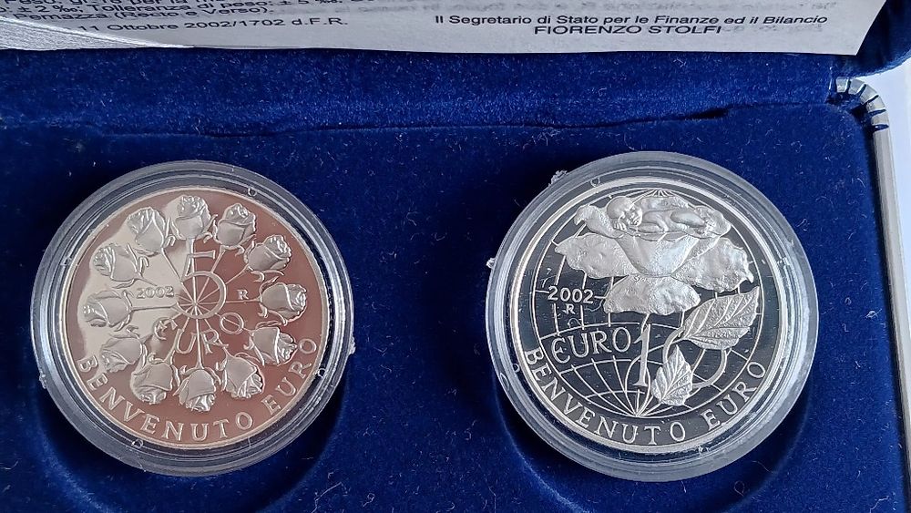 Conjunto 2 moedas S. Marino de 2002
