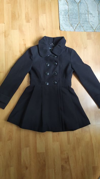 Czarny rozkloszowany płaszcz lolita ouji kodona dark academia vintage