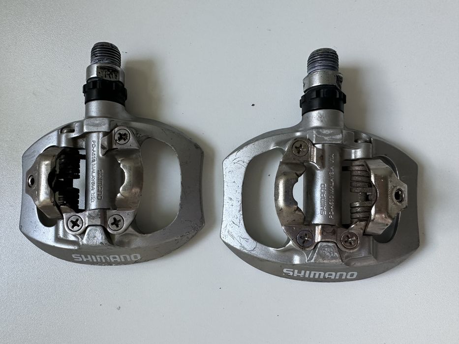 Pedały Shimano PD-A530 SPD + platforma srebrne - sprawne