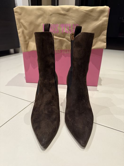 Botki Paris Texas zamsz cielęcy 39