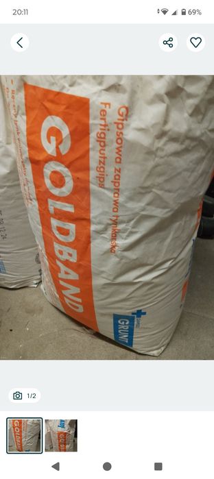 Gipsowa zaprawa tynkarska 2 worki 20 kg