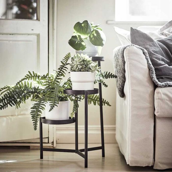 IKEA OLIVBLAD czarny kwietnik na 3 doniczki 58 cm