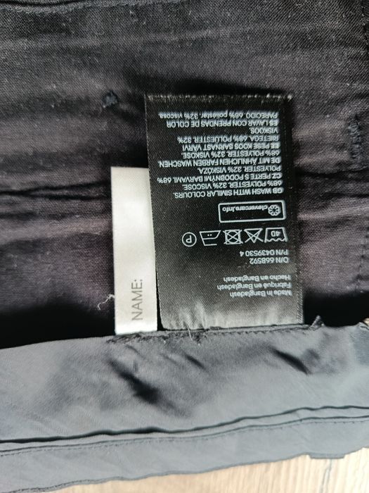 Czarne eleganckie spodnie garniturowe komunia  H&M r.152
