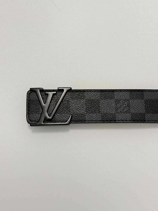 Męski pasek Louis Vuitton LV Initiales 40mm Reversible – Damier Graphite 115 cm
