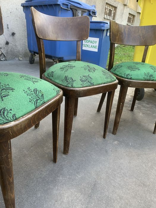 Krzesła Ton Thonet PRL ART DECO VINTAGE zestaw