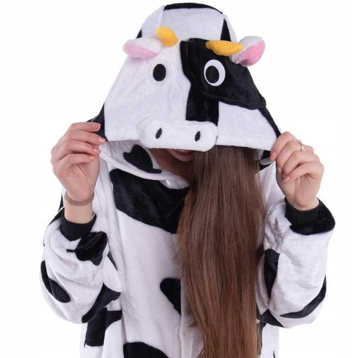 Krowa strój kigurumi piżama kostium na bal przebierańców r.128/134