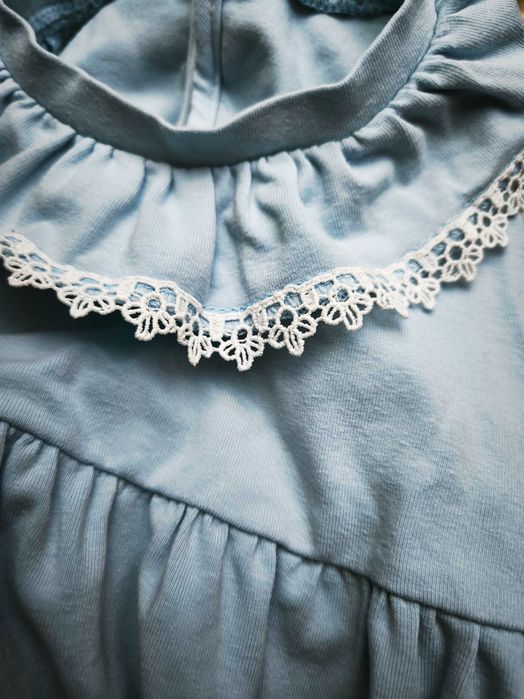 Sukienka bawełniana Helen 86 błękitna