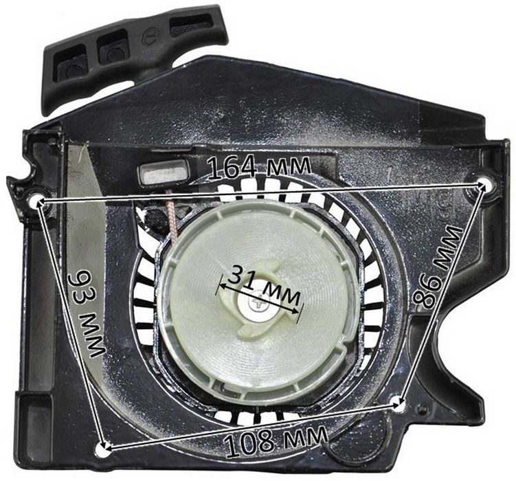 Стартер бензопилы GoodLuck 5800 плавный пуск металл Grunhelm, стар071