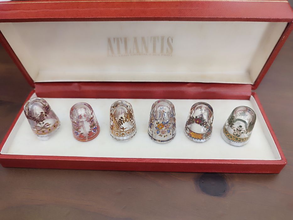 Conjunto 6 Dedais Coleção Cristal Atlantis - Originais / Pintados à Mão