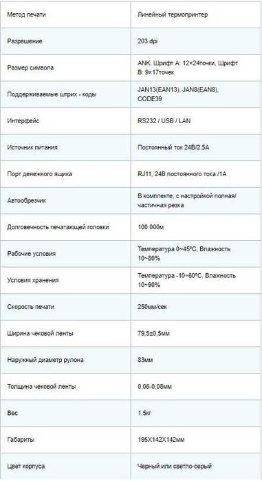 Принтер печати чеков SPARK-PP-2010.2A