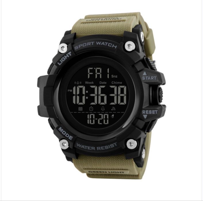 Чоловічий годинник Skmei 1384 Black-Khaki Wrisband