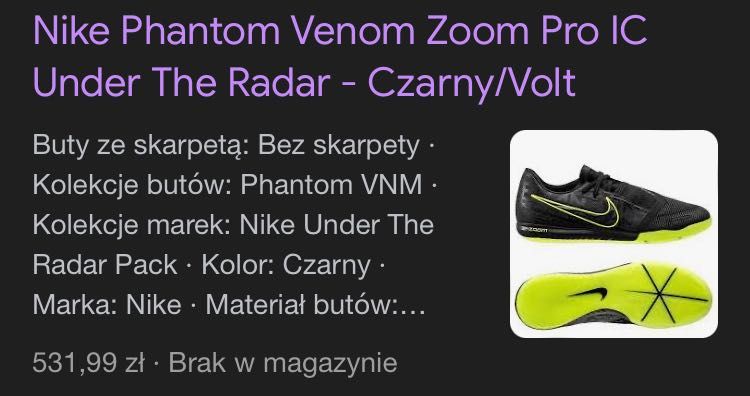 Halówki Nike Phantom Venom
Zoom Pro IC Indoor