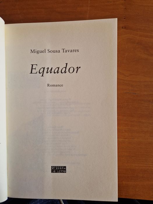 "Equador", romance de Miguel Sousa Tavares