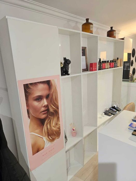 ODDAM regał plus dwa słupki z lustrami