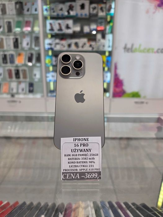 Iphone 16 Pro 256GB Bat 98% Telakces Felicity *Raty 0%