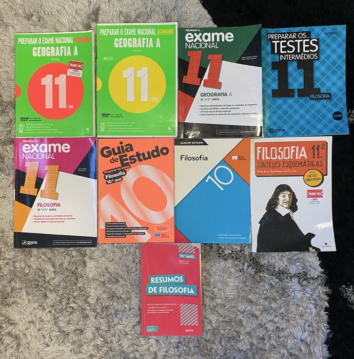 Livros de Geografia A e Filosofia - Secundário