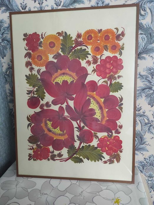 Петриківський розпис картина 50-40