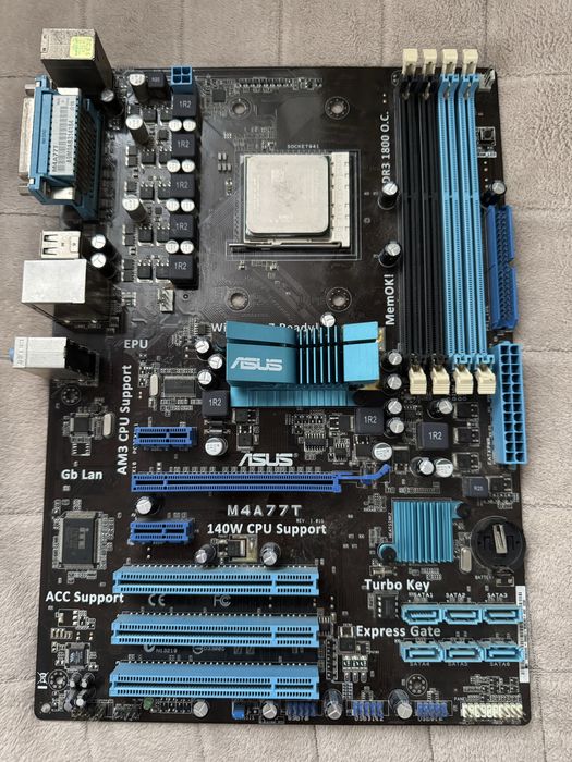 материнська плата ASUS M4A77T (Socket AM3, DDR3).