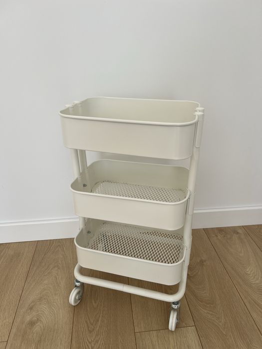IKEA wózek metalowy organizer biały