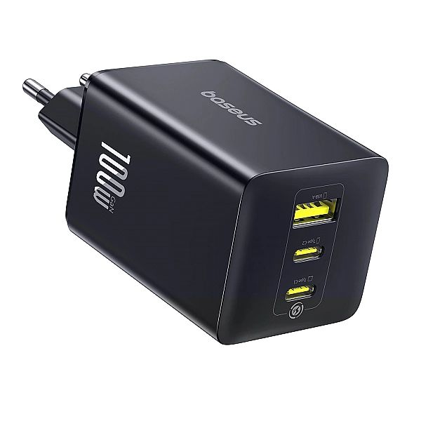 Ładowarka sieciowa Baseus EnerFill FE11/100W 2 x USB-C + USB-A - czarn