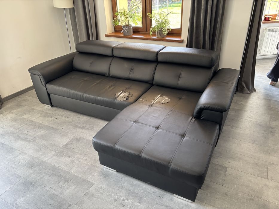 Narożnik rozkładany eko skóra, narożnik rozkladany, narożnik