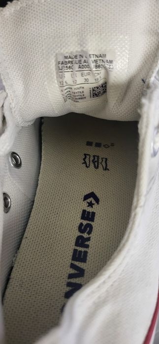 Ténis menina brancos Converse All Star