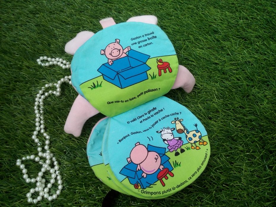 Поросенок Гастон Gaston le cochon мягкая книжка-игрушка французский