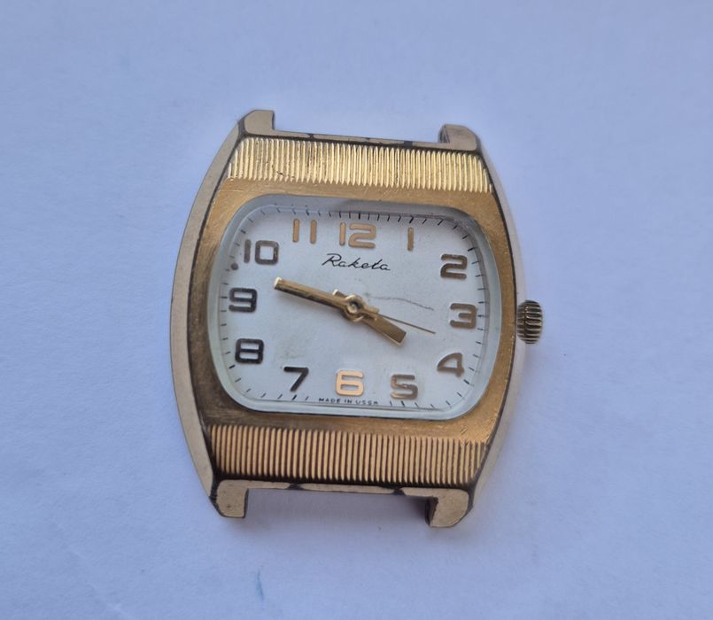 Zegarek Raketa telewizorek au10 pozłacany