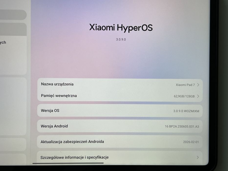 Tablet Xiaomi Pad 7 Grey 144Hz jak nowy plus etui i szkło
