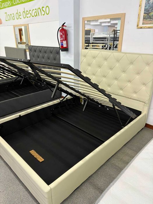 Cama 150x200cm com arrumaçao + Cabeceira Novo Levamos a sua casa Envio gratis