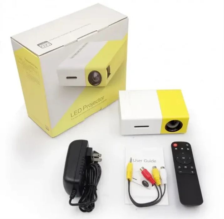 Мультимедійний портативний проєктор UKC YG-300 з динаміком White/Yello