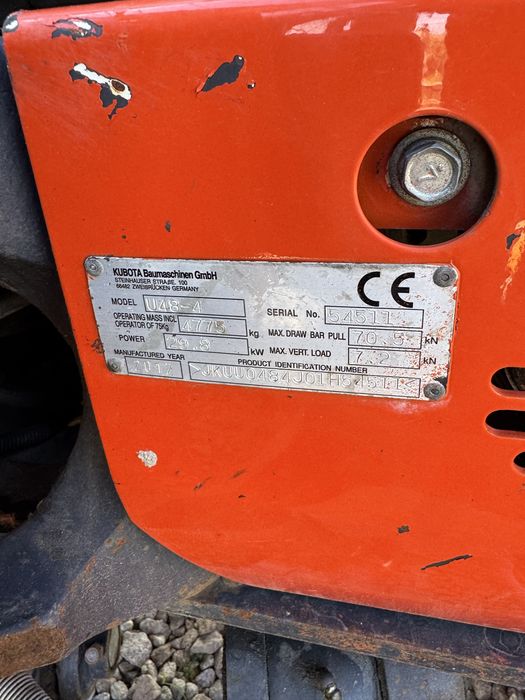 Mini giratoria kubota u48