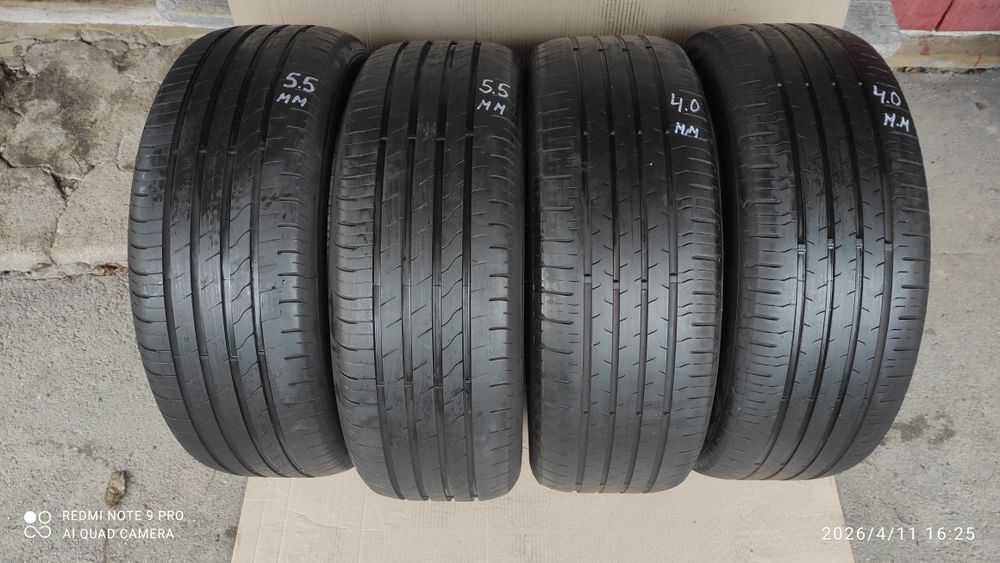 Дві пари шин 215/55/17 Goodyear efficient grip  Continental eco contact 6