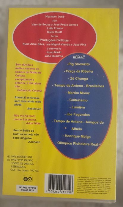Boião de cultura. Cassete VHS Herman José - artigo coleção