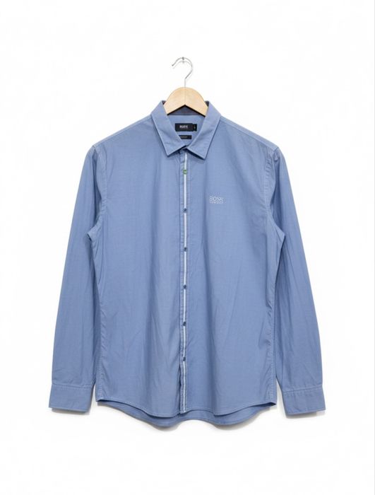 Рубашка Hugo Boss оригінал 10/10 синя L/XL