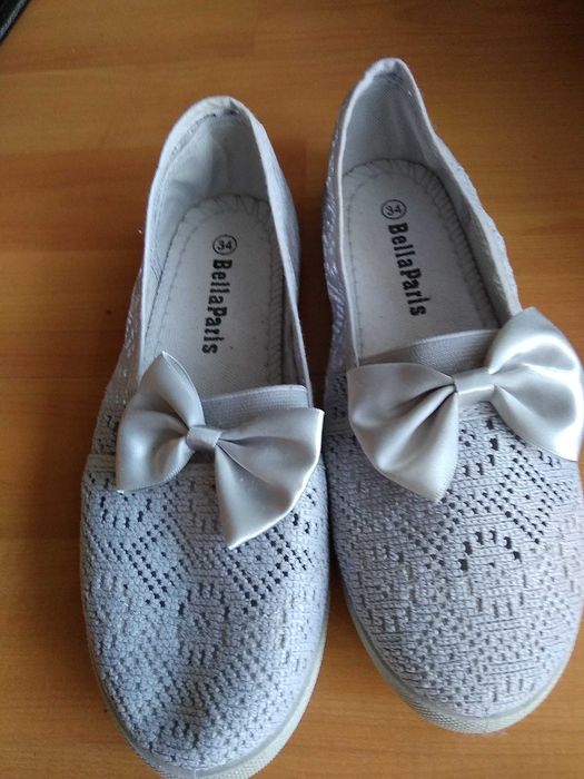 Nowe baletki / tenisówki dla dzieci różowe 33 szare 34