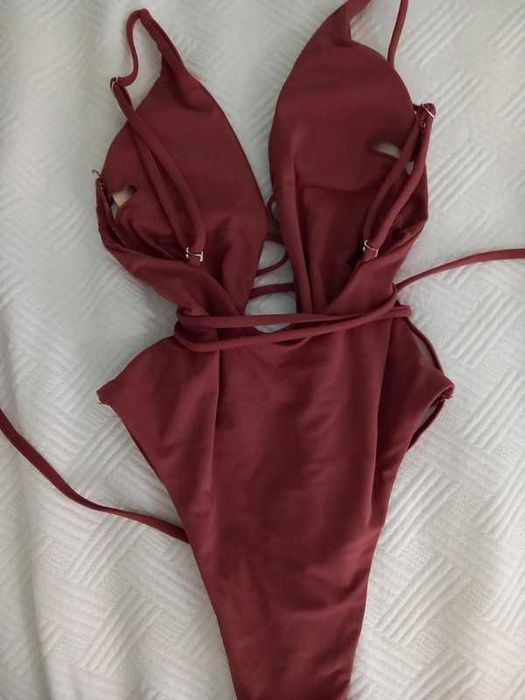 Fato de banho completo castanho nude