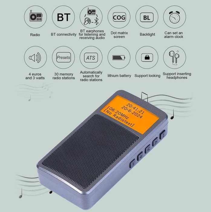 Міні FM Радіо Hanrongda HRD-205