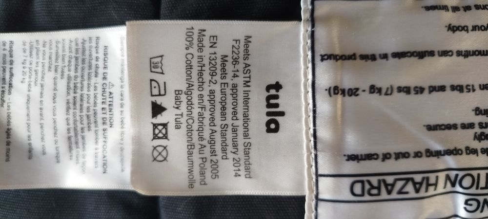 Tula nosidełko nosidło bardzo dobry stan