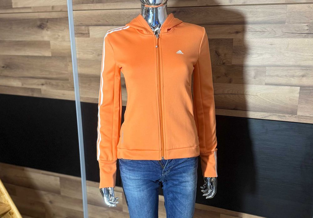 Sportowa Bluza Damska Adidas rozpinana pomarańczowa rozmiar X L