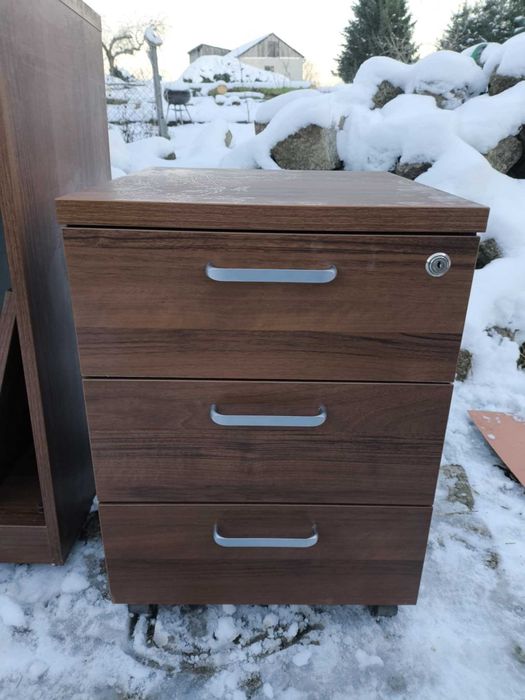 Duży Zestaw Mebli Biurowych: Biurko Narożne, Szafa 220cm + GRATIS