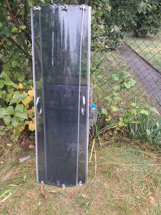 Szklane drzwi do kabiny prysznicowej wymiary 152cm*40cm