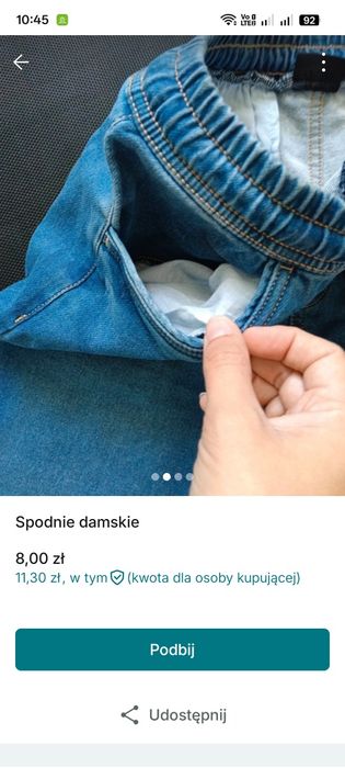 Spodnie jeansowe damskie