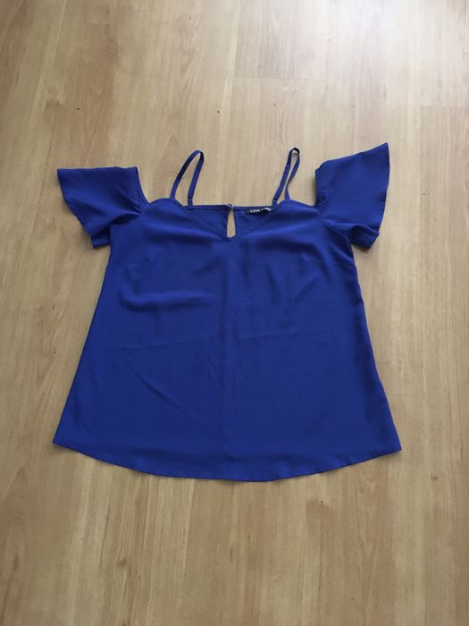 Kobaltowa bluzka damska na lato 38|40 M/L